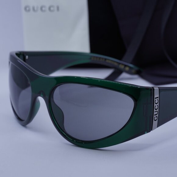 Gucci GG1575S 003 Cat Eye Sunglasses - Green - Picture 3 of 10